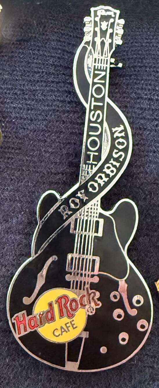 Hard Rock Cafe Roy Orbison Houston Guitar Pin
